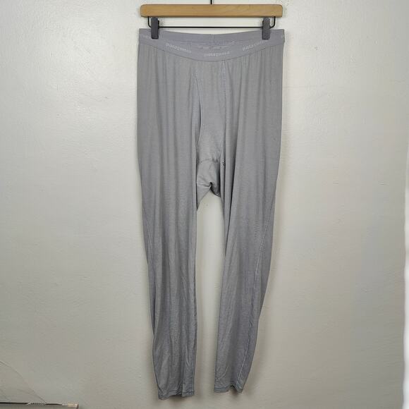 Patagonia‎ Base Layer Pants Mens XL Gray Capilene Black Performance Outdoors - Picture 1 of 10